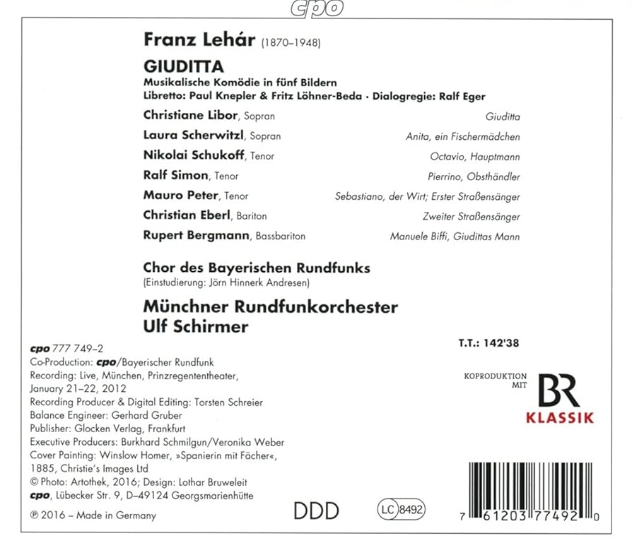 その他 Lehar: Giudetta [DVD] cm3dmju Amazon.co.jp: Giuditta/Excerpts/Lehar: ミュージック